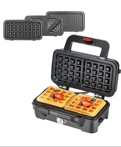 Amegat 3 in 1 Sandwich Maker, Waffle Maker with Panini Press Maker. - Picture 1 of 8
