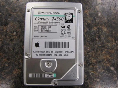 WD Caviar APPLE 24300 AC24300-40LC 4.0GB AT Compatible Intelligent Drive - HG20 - Image 1 of 4