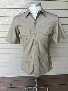 Vintage Bespoke Theater Made Vietnam War Tropical Safari Uniform Shirt Jacket - Bild 1 von 10