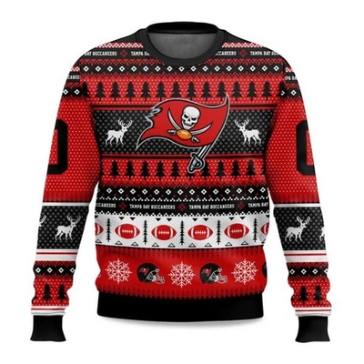 2025 Christmas Buccaneers Personalized Ugly Sweater - Christmas Gift - Image 1 of 4