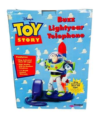 TELÉFONO FIJO TOY STORY BUZZ LIGHTYEAR DE COLECCIÓN TELÉFONO FUNCIONA Rocket Brooktel Foto 1 de 4