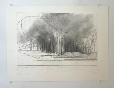 Jake Berthot - Signed Pencil on Paper Drawing - Size 30" x 23". Dated: 1997 - Image 1 of 2