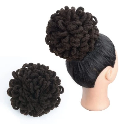 Large Afro Dreadlock Drawstring Hair Extension Ponytail Puff Bun For Black Women - Image 1 of 4