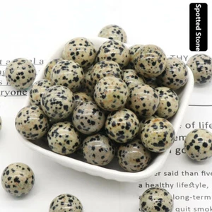 20pcs Natural Spotted Stone Round Ball Crystal Sphere Rock 16mm Reiki Chakra - Picture 1 of 6