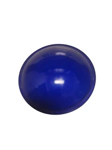 HUB ELECTRIC CO.VTG.- BLUE GLASS ROUND  5 -5/8" DIA.SIGNAL LIGHT LENS COVER - Picture 1 of 4