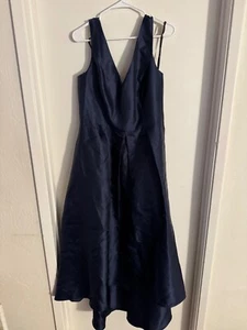 Women NWOT "Alfred Sung" navy blue sleeveless long gown. Size 16R - Picture 1 of 3