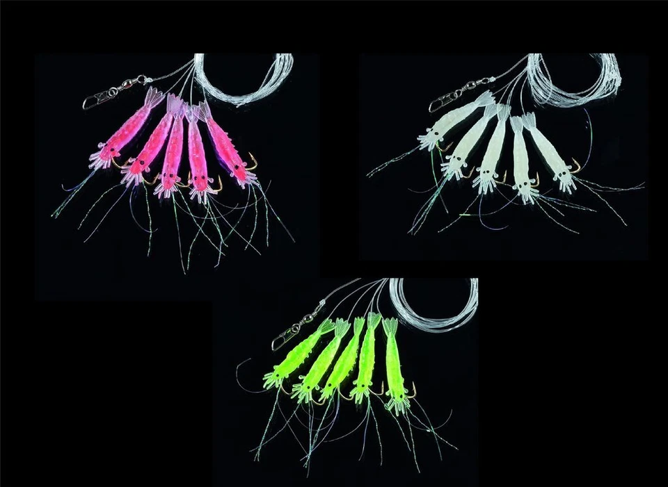 DEGA Shrimp-Vorfach Haken-Gr. 4 oder 8 Shrimp-Paternoster Heringsvorfach Hering - Bild 1 von 1