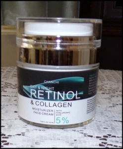 Retinol & Collagen Cream with Hyaluronic Acid Day Night Face Moisturizer 1.85oz - Picture 1 of 8