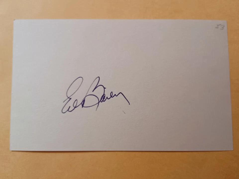 Ed Bailey (d. 2007) Signed Index Card - Reds, Giants, Braves, Cubs, Angels - F - Image 1 of 1