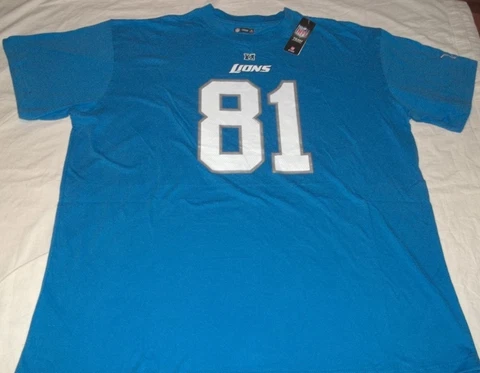 Calvin Johnson #81 Detroit Lions Jersey Style T-shirt 3XL Megatron VF Imagwear Cover