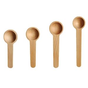 Small Wooden Scoops For Jars/Bath Salts Milk Powder 3 Inches Long - Picture 1 of 16