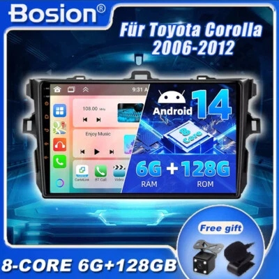 Android 14 Auto Radio CarPlay Für Toyota Corolla 2006-12 Navi GPS RDS SWC 8-Kern - Bild 1 von 4