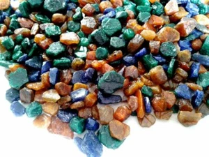 Natural Ruby Emerald & Blue Sapphire Burma Rough Loose Gemstone Lot - Picture 1 of 5