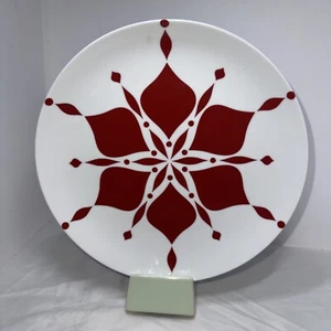 Crate & Barrel 2012 Retired Nordic Snowflake 10.5" Plate - Picture 1 of 2
