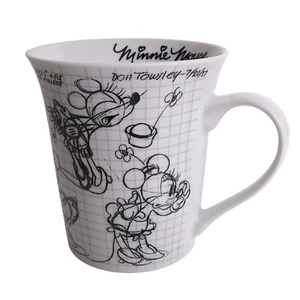 Disney Minnie Mouse Sketch Book White Ceramic Porcelain Coffee Mug 2008 - Picture 1 of 6