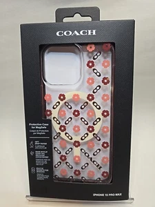 COACH NEW YORK Protective MagSafe Case- Apple iPhone 15 Pro Max (Tea Rose) 6.7" - Picture 1 of 20