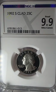 Proof 9.9 1992-S CLAD Washington Quarter NGCX - Picture 1 of 2