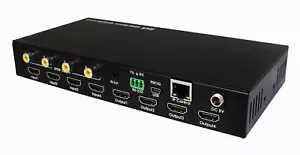 Switch a matrice 4K 4x4 HDMI 2.0 HDCP 2.2 YUV 4:4:4 18 Gbps HDR10 IP RS232 controllo - Foto 1 di 12
