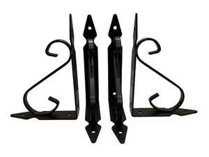 4rer Set Regalträger/Vintage 15x11cm/Alu/Regalwinkel/dunkles Braun/B-Ware/005 - Bild 1 von 3