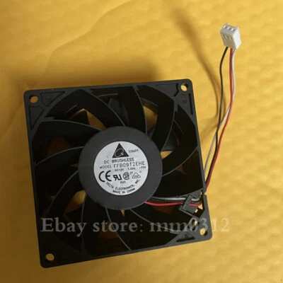 1pcs  Delta FFB0912EHE-F00 Fan 12V 1.5A 3-wire 9038 90*90*38mm - Image 1 of 2