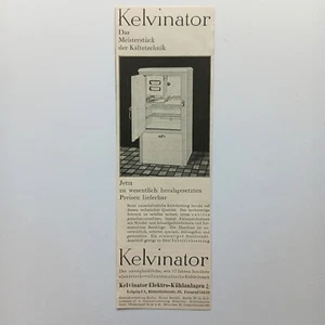 1931 Kelvinator Kühlschrank Leipzig Werbeanzeige Werbung Reklame Print Ad - Bild 1 von 1