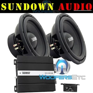 pkg 2 SUNDOWN AUDIO E12v4-D4 12" SUBWOOFERS + SAEv3-2000D MONOBLOCK 2000W AMP - Picture 1 of 9