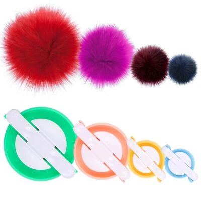JAZOOLI 4x Pompom Maker Fluff Ball Weaver Needle Knitting Craft Bobble Sewing DIY Tool
