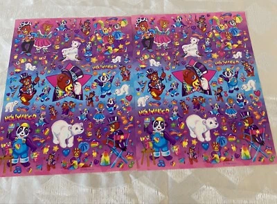 Folha adesiva jumbo grande vintage 2 Lisa Frank Hollywood Bear S743-02 - Imagem 1 de 2
