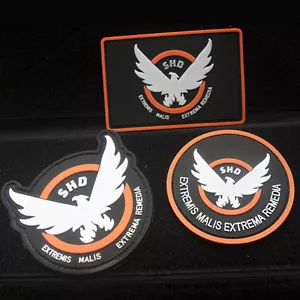 3 PCS THE DIVISION SHD U.S. ARMY USA PVC TACTICAL BADGE HOOK & LOOP PATCH - Picture 1 of 2