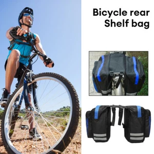 Bicycle Carrier Rear Rack Bike Trunk Bag Luggage Pannier Back Seat Double Side - Picture 1 of 15