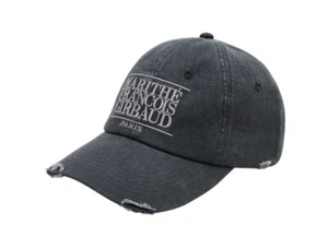 MARITHÉ FRANÇOIS GIRBAUD – Classic Logo Damaged Overfit Cap Charcoal - Picture 1 of 4