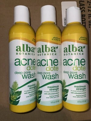 3 botellas Alba Botanica Acnedote Deep Pore Wash 6 oz cada una Foto 1 de 2