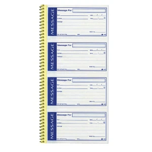 Libro de mensajes telefónicos Adams Write n' Stick, 11" x 5 1/4", canario/blanco - Imagen 1 de 8