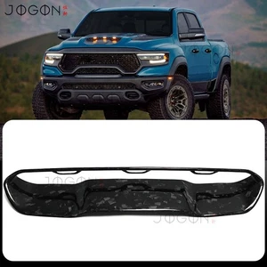 Forged Carbon Front Engine Hood Air Outlet Cover Trim For Ram 1500 TRX RHO 21-25 - Picture 1 of 15