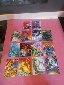 14 tarjetas de obra maestra de Marvel 1992 todas firmadas por Joe Jusko casi nuevas-m (DH) - Imagen 1 de 16