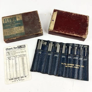 Flynn No. 11 Thread Measuring Wire Set & Reference Card USA Machinist Tool Vtg - Picture 1 of 9