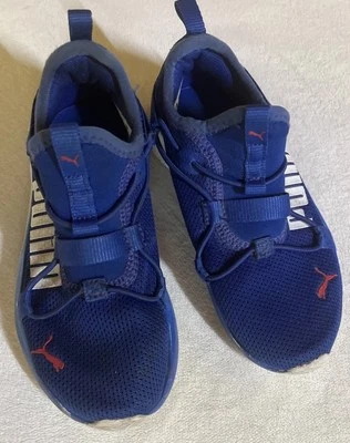 Toddler Boys Unisex Puma Sneakers Size US 11C Bright Blue and white Speckles - Image 1 of 4