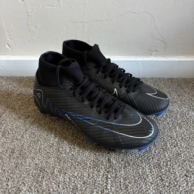 Botines de fútbol Nike Air Jr Mercurial Superfly 9 Academy negros azules juveniles talla 5,5 Foto 1 de 4