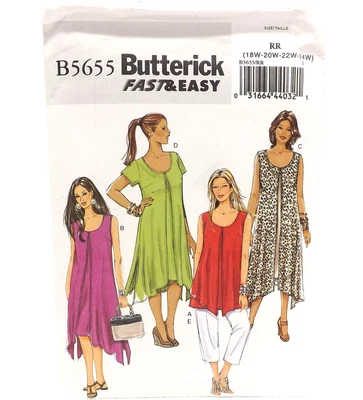 Butterick B5655 Handkerchief Maternity Dress Sewing Pattern size 18 20 22 24 - Image 1 of 4