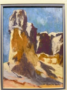 Vintage Fine Art Litho Druck "Felslandschaft" signiert von Mary Hansen Wolfe 16" x 12" - Bild 1 von 8