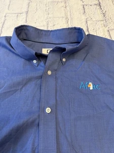 AFLAC Duck XL Blue Dress Button Up Shirt, Aflac XL Shirt - Picture 1 of 9