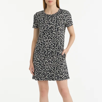 NWT Ellen Tracy Pima Cotton Leopard Print Dress – Size Small - Image 1 of 4