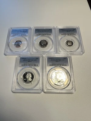 Juego de prueba de plata Proof-70 1995-S prueba PCGS 70 camafeo profundo Foto 1 de 4