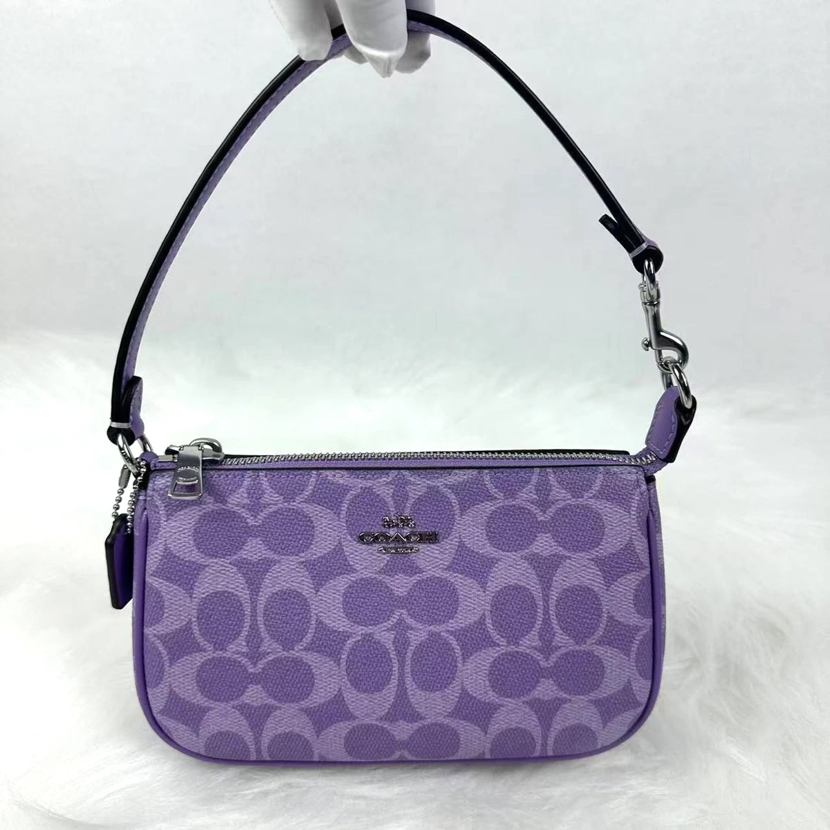Coach Purple Signature Handbag for sale | eBay