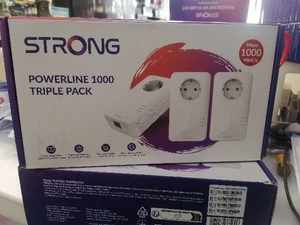 Strong Powerline Adattatore di Rete 1000 Mbit/s 3 PZ - POWERLINE 1000 TRIO V2 - Foto 1 di 5