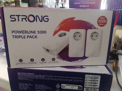 Strong Powerline Adattatore di Rete 1000 Mbit/s 3 PZ - POWERLINE 1000 TRIO V2 - Immagine 1 di 4