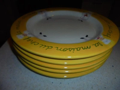 5 platos de cena amarillos certificados International Jennifer Brinley CIC59 como nuevos cndtn Foto 1 de 3