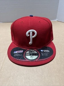 Philadelphia Phillies Mütze Kappe nicht verstellbar Herren 7 3/4 rot MLB Baseball New Era - Bild 1 von 7