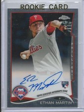 2014 Topps Chrome Ethan Martin Auto Rookie Card RC #128 Mint