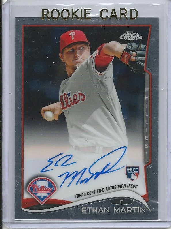 2014 Topps Chrome Ethan Martin Auto Rookie Card RC #128 Mint - Image 1 of 1
